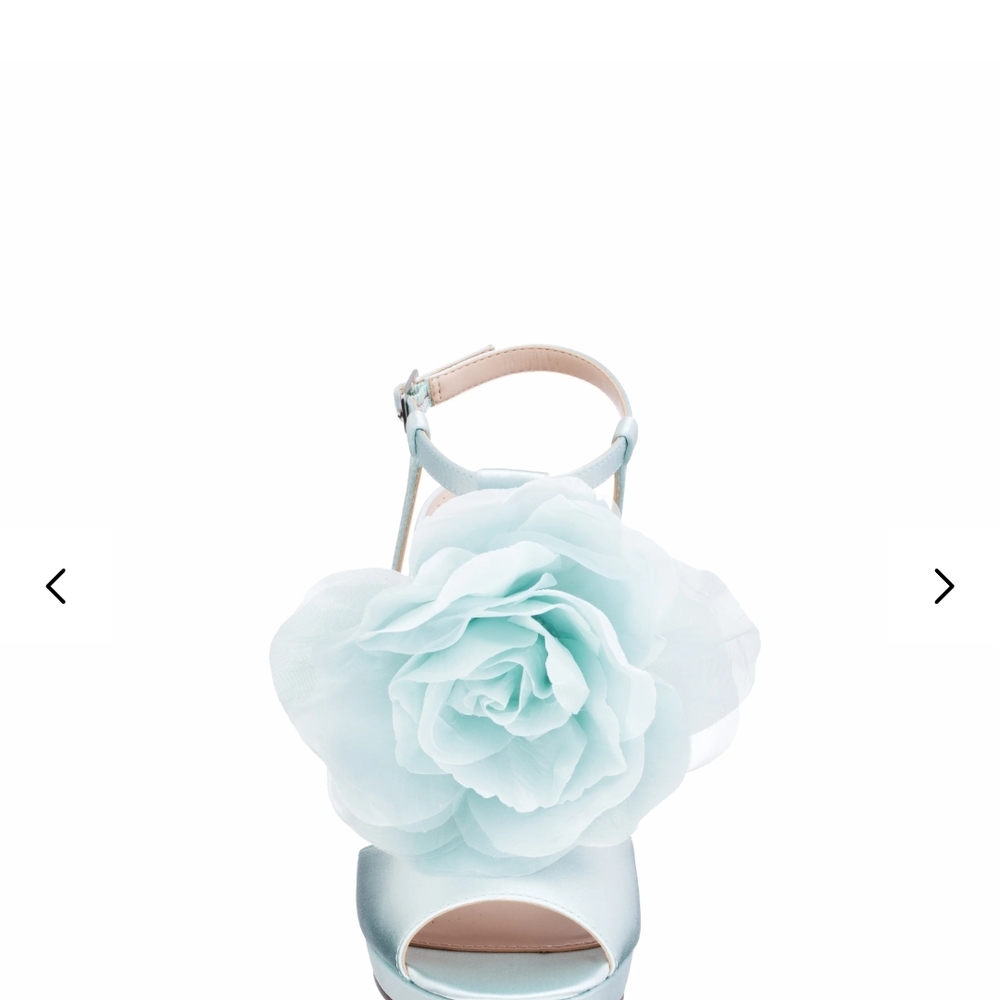 Elegant Women's Blue Floral Heels